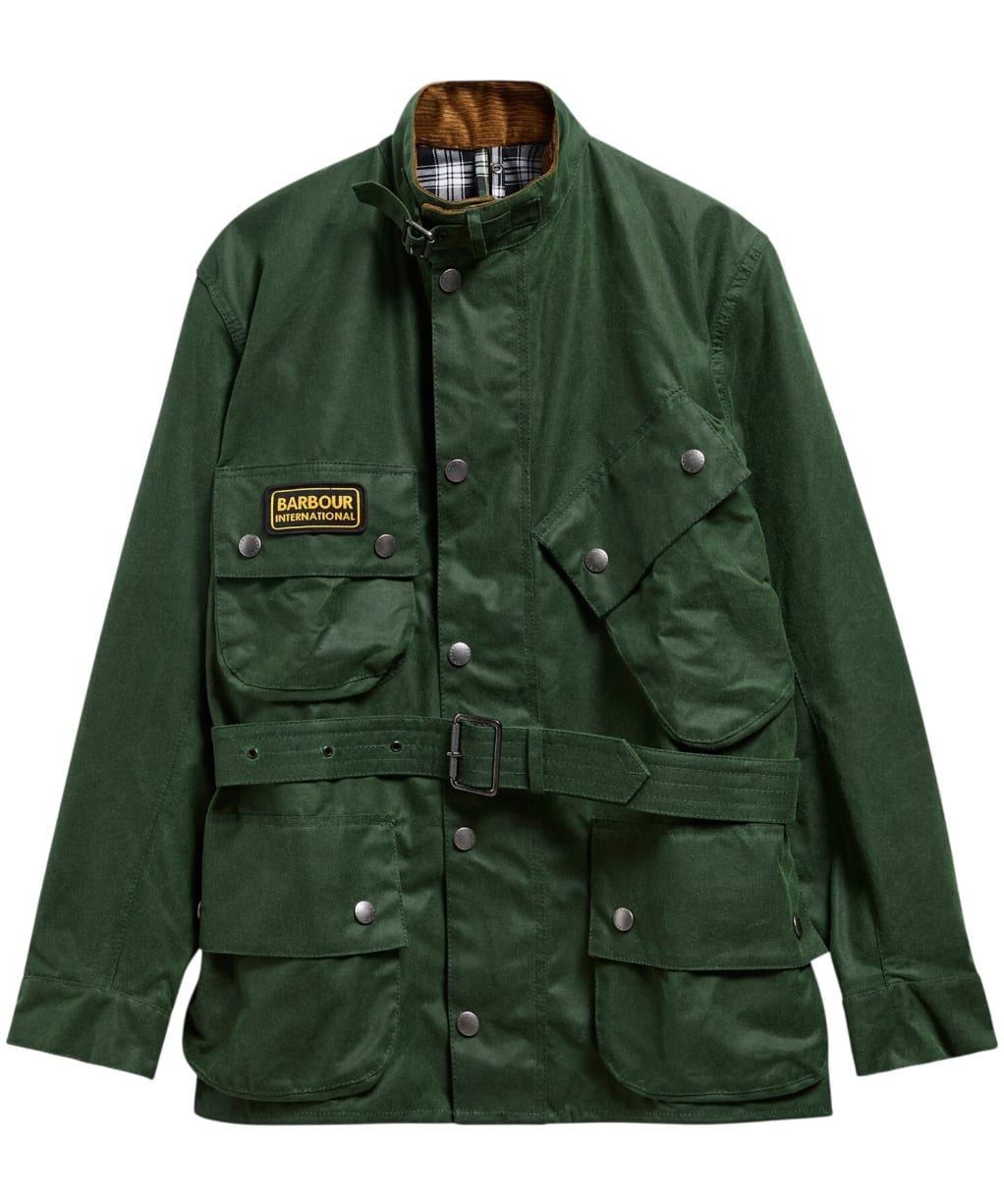 Men's Barbour International Original Waxed Jacket - Racing Green