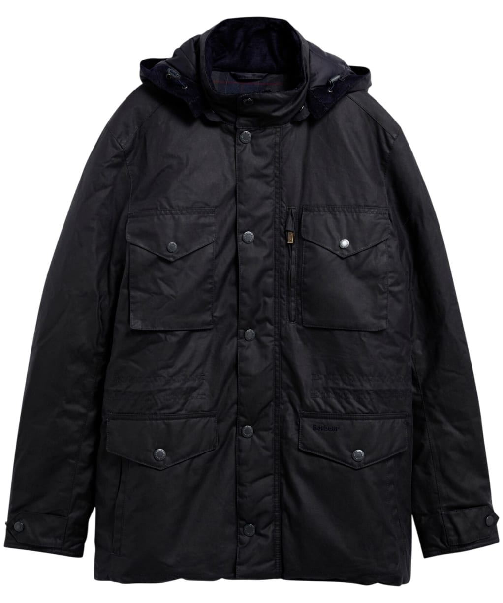 Men's Barbour Winter Sapper Waxed Jacket - NAVY / SHADOW