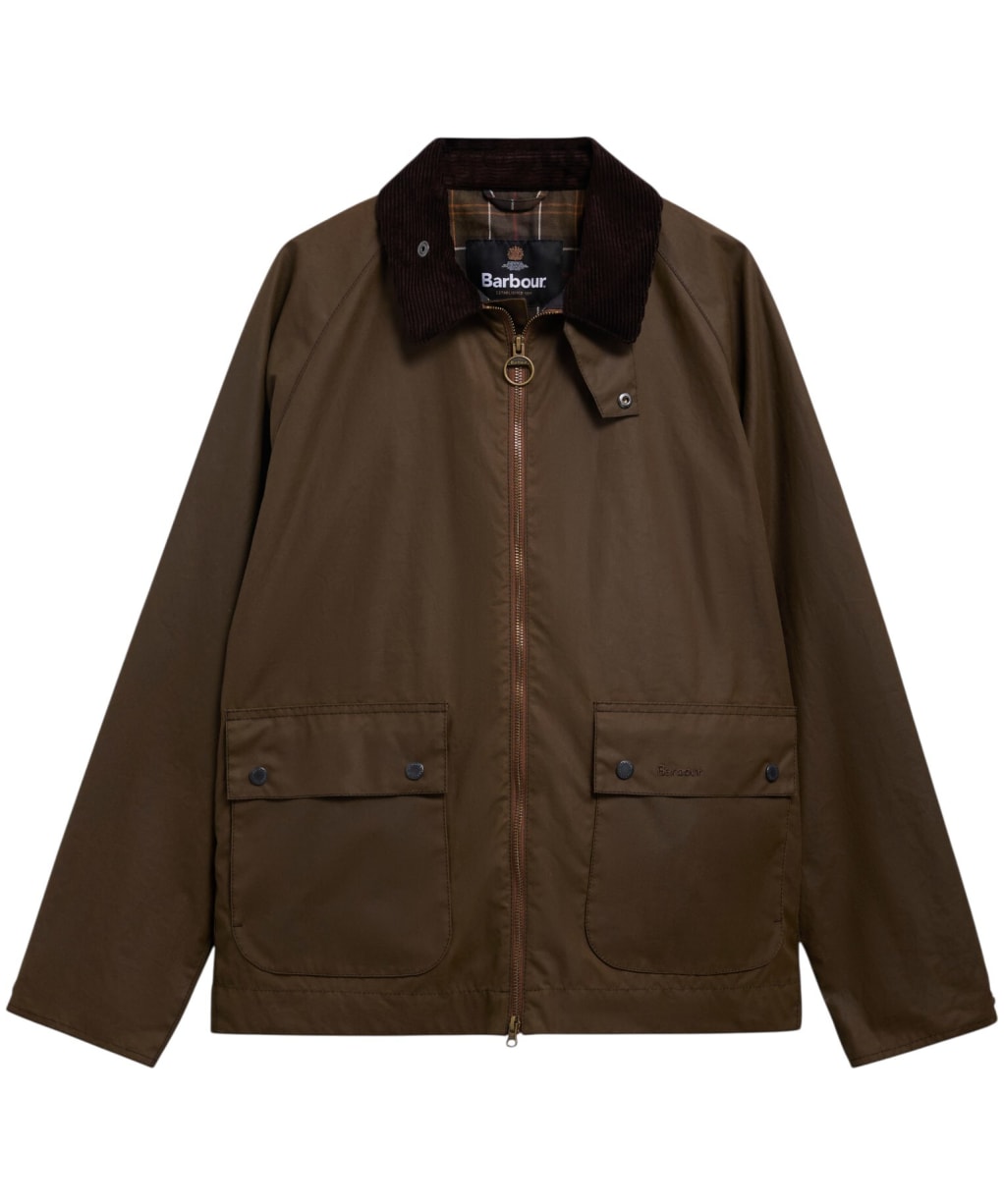 Men's Barbour Short Bedale Waxed Jacket - Brown