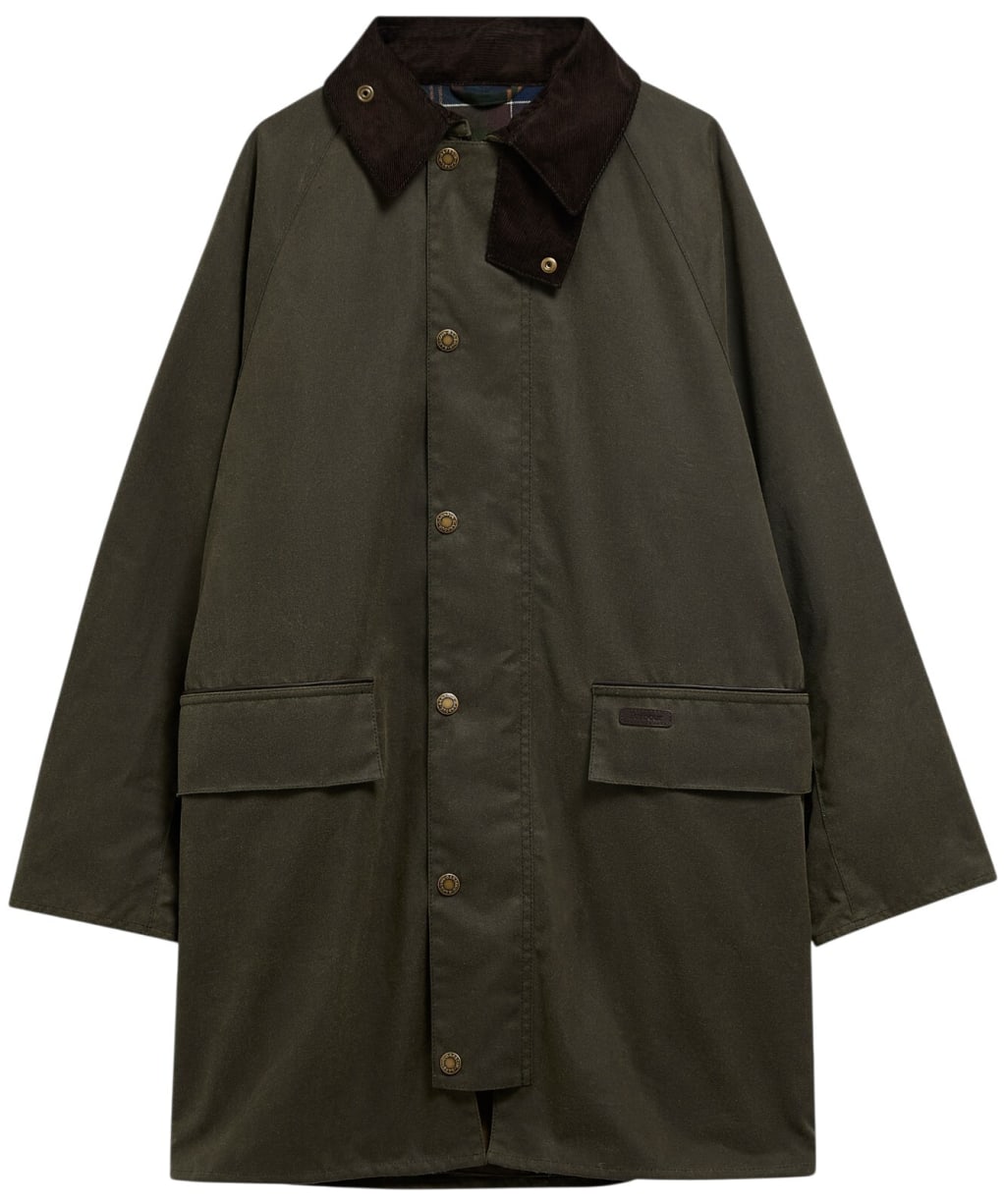 Men's Barbour Country Waxed Mac Jacket - Fern