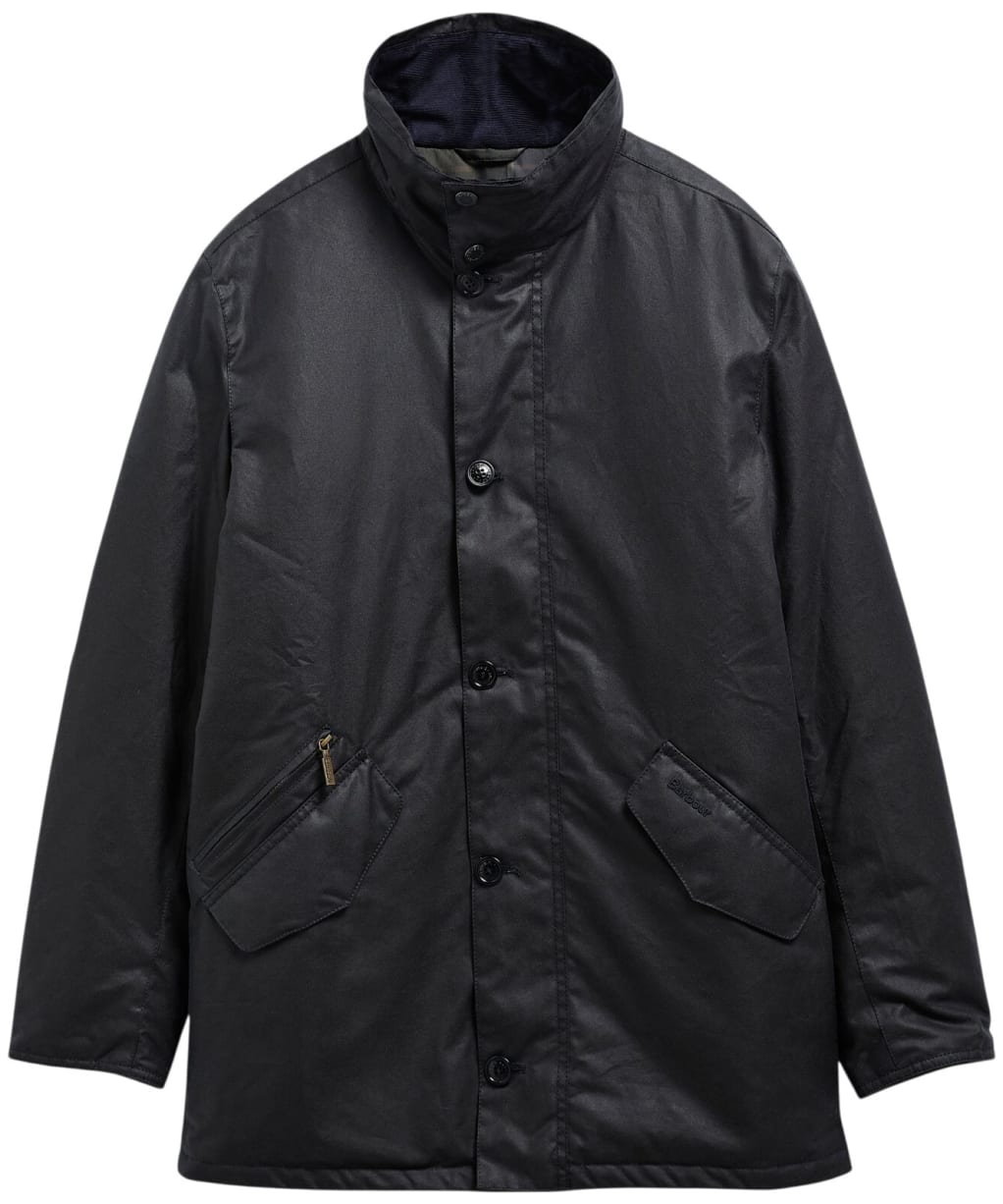 Men's Barbour Modern Powell Waxed Jacket - Navy