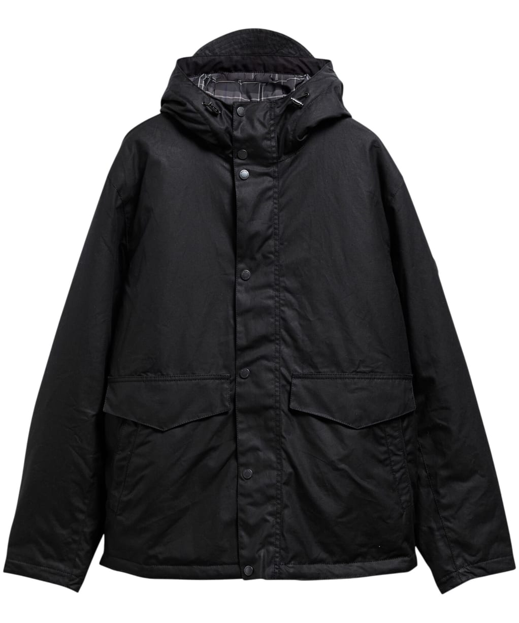 Men's Barbour International Everrett Waxed Jacket - Black