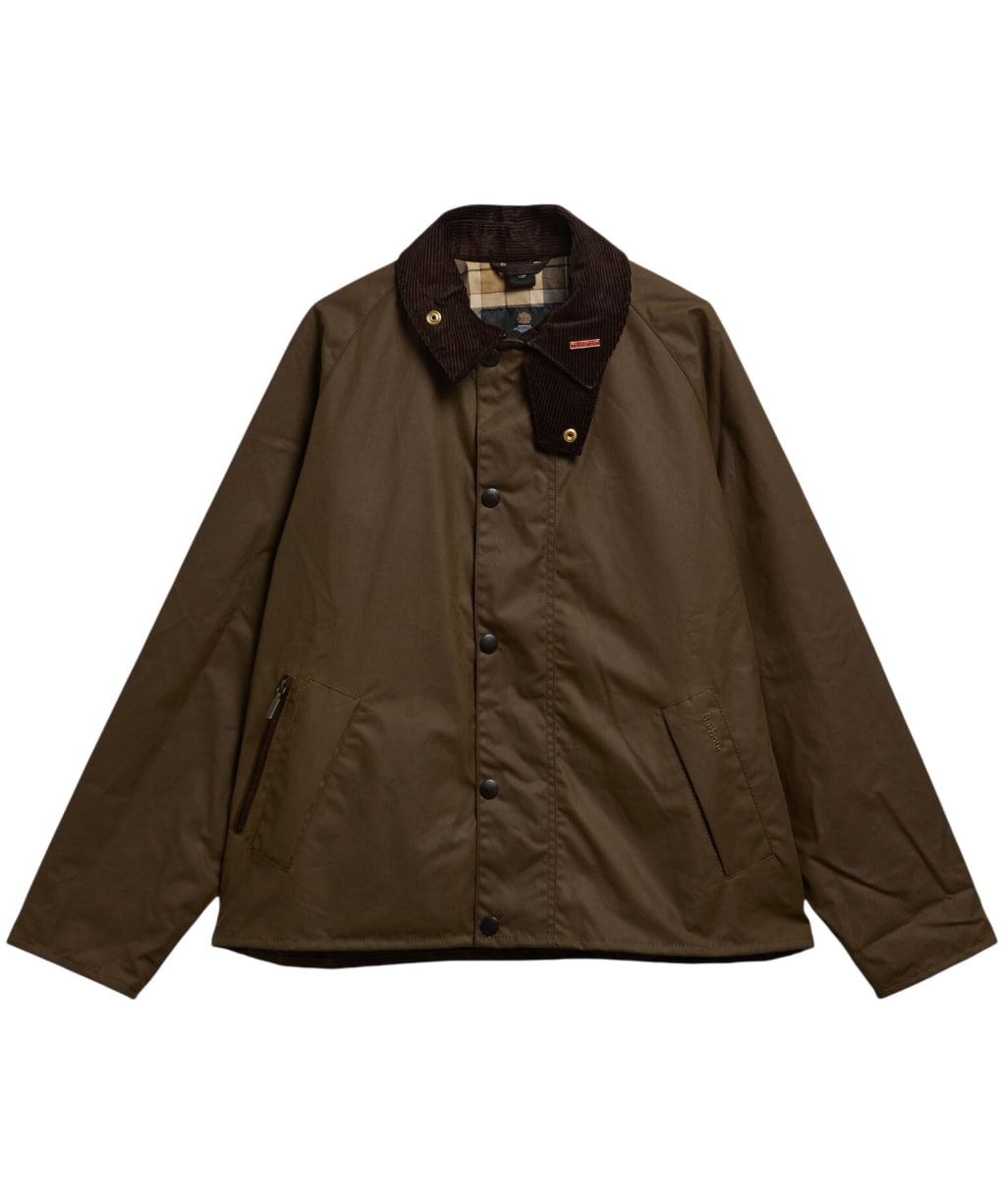 Men's Barbour Icons Transport Waxed Jacket - Brown / Birchwood