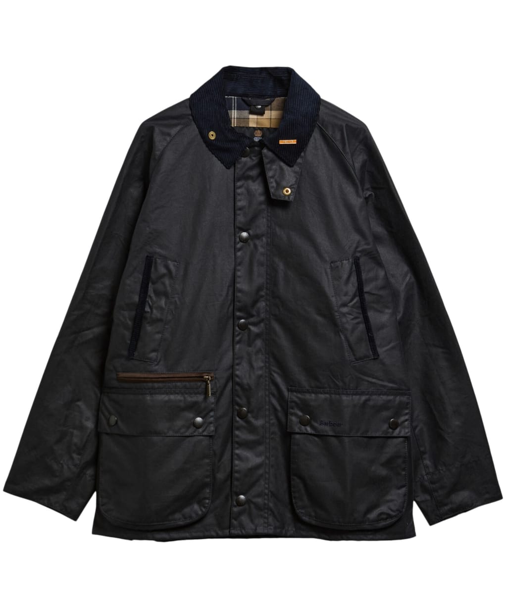 Men's Barbour Icons Bedale Waxed Jacket - Navy / Birchwood