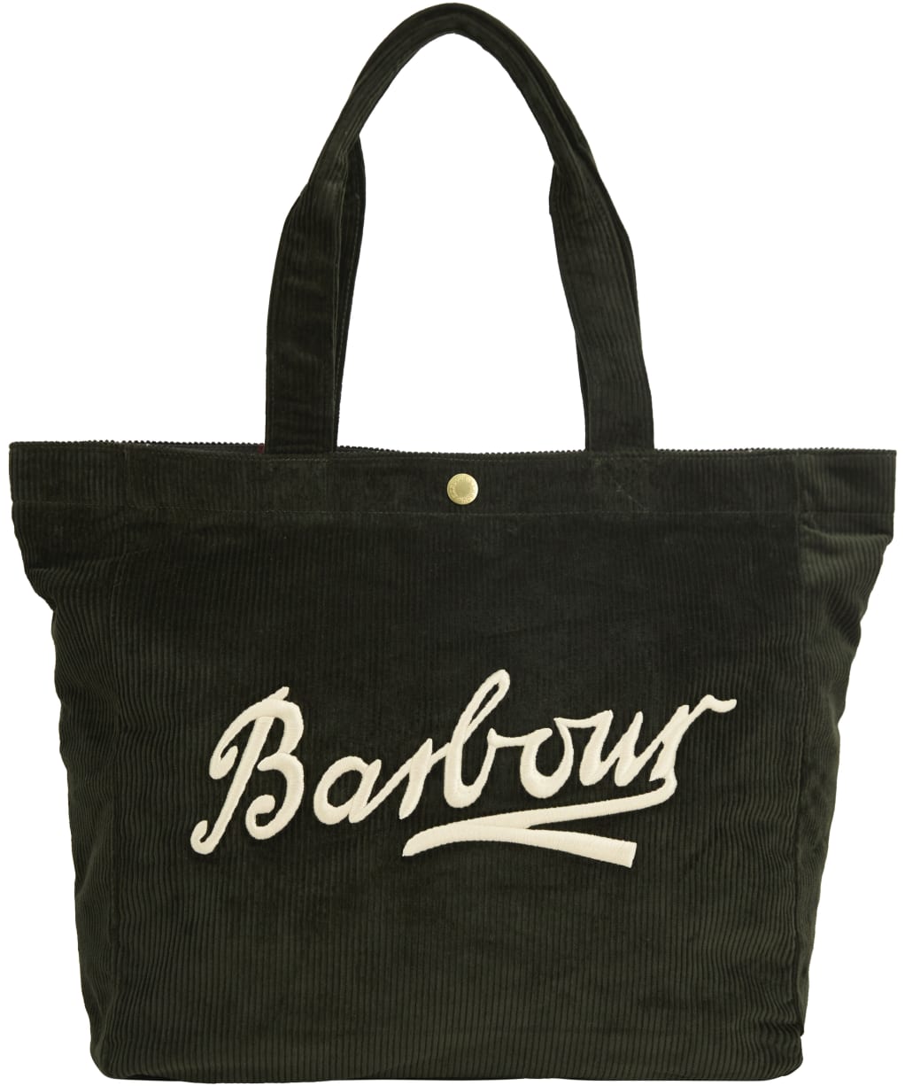 Barbour Carrick Cord Tote Bag - Sage