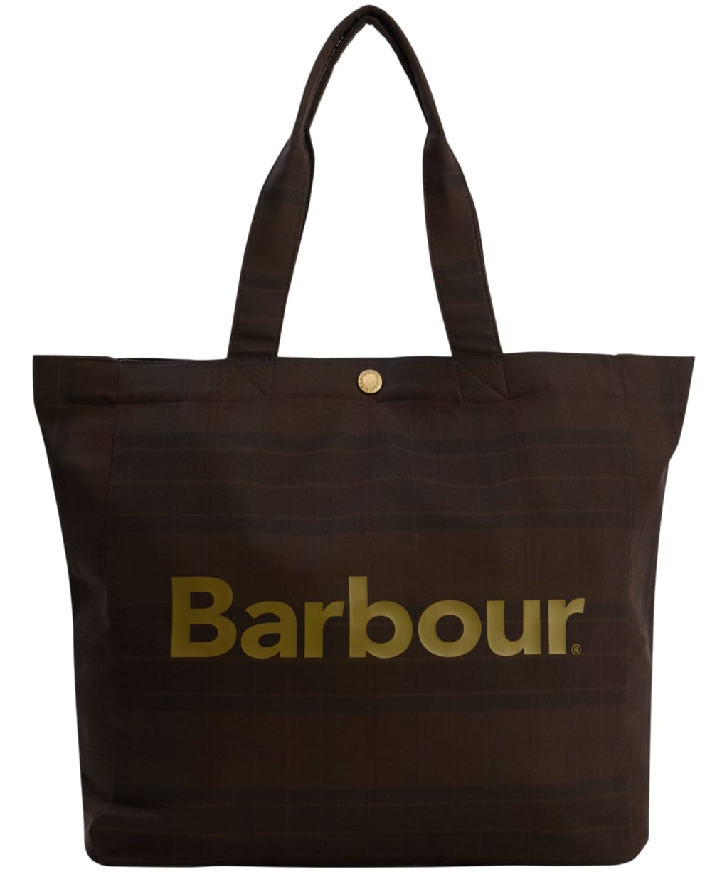  Barbour Overdyed Telfield Tartan Tote Bag - Overdyed Muted Tartan