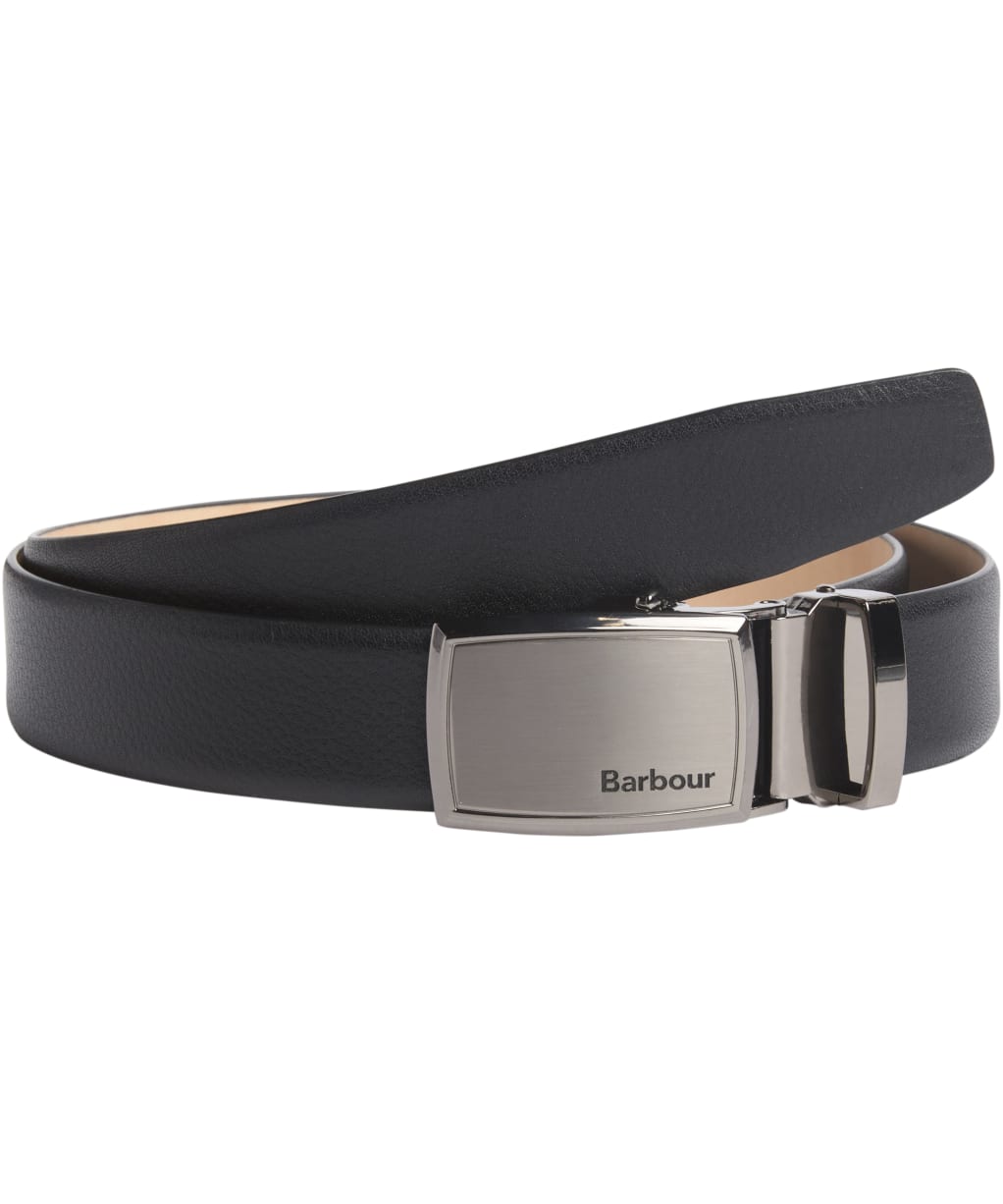  Men's Barbour Kyle Leather Belt - Black