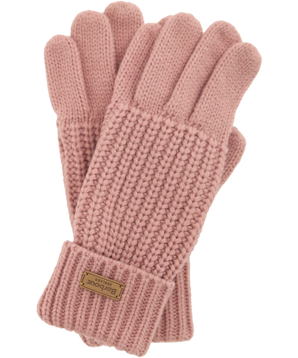 Women's Barbour Saltburn Knitted Gloves - Dusty Pink