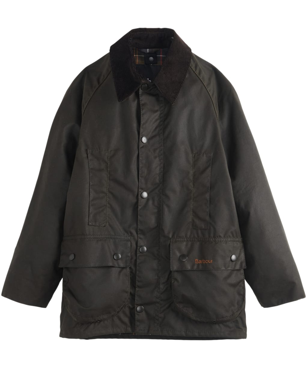  Boy's Barbour Classic Beaufort Waxed Jacket, 10-15yrs - New Olive