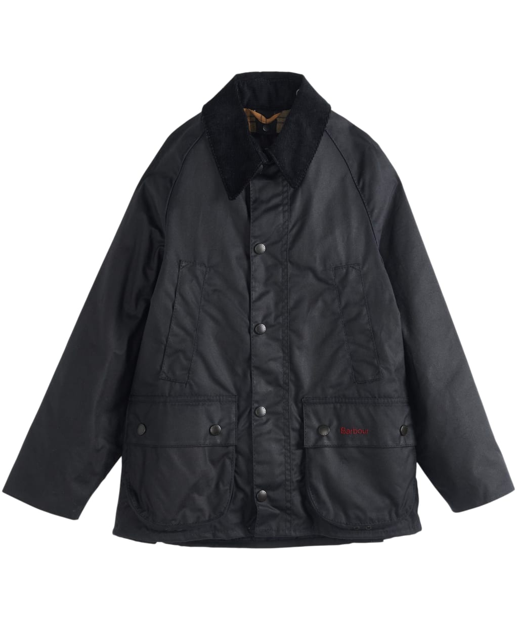  Boy's Barbour Classic Bedale Waxed Jacket, 10-15yrs - New Navy