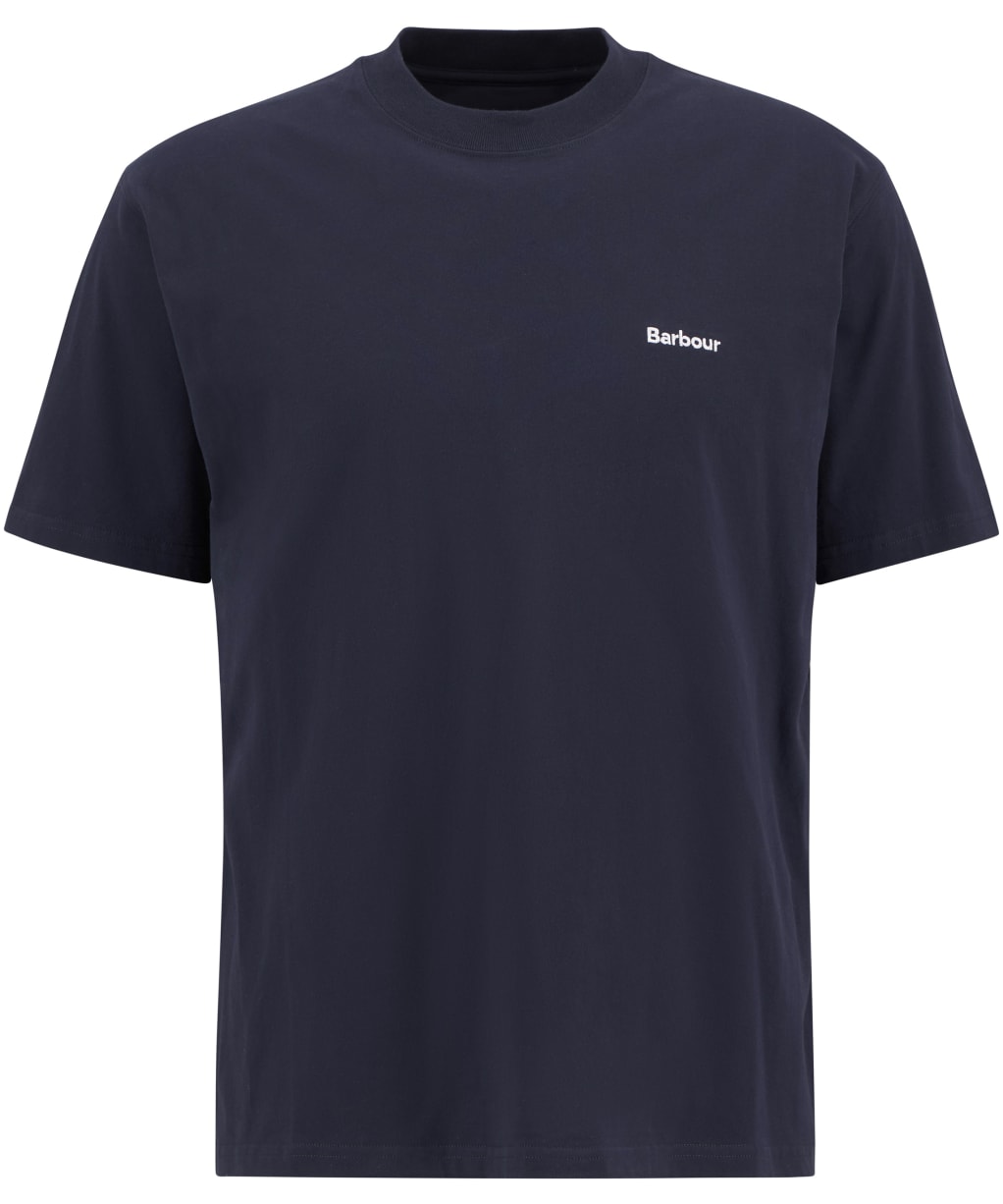  Men's Barbour Dalton Logo Oversized T-Shirt - Navy