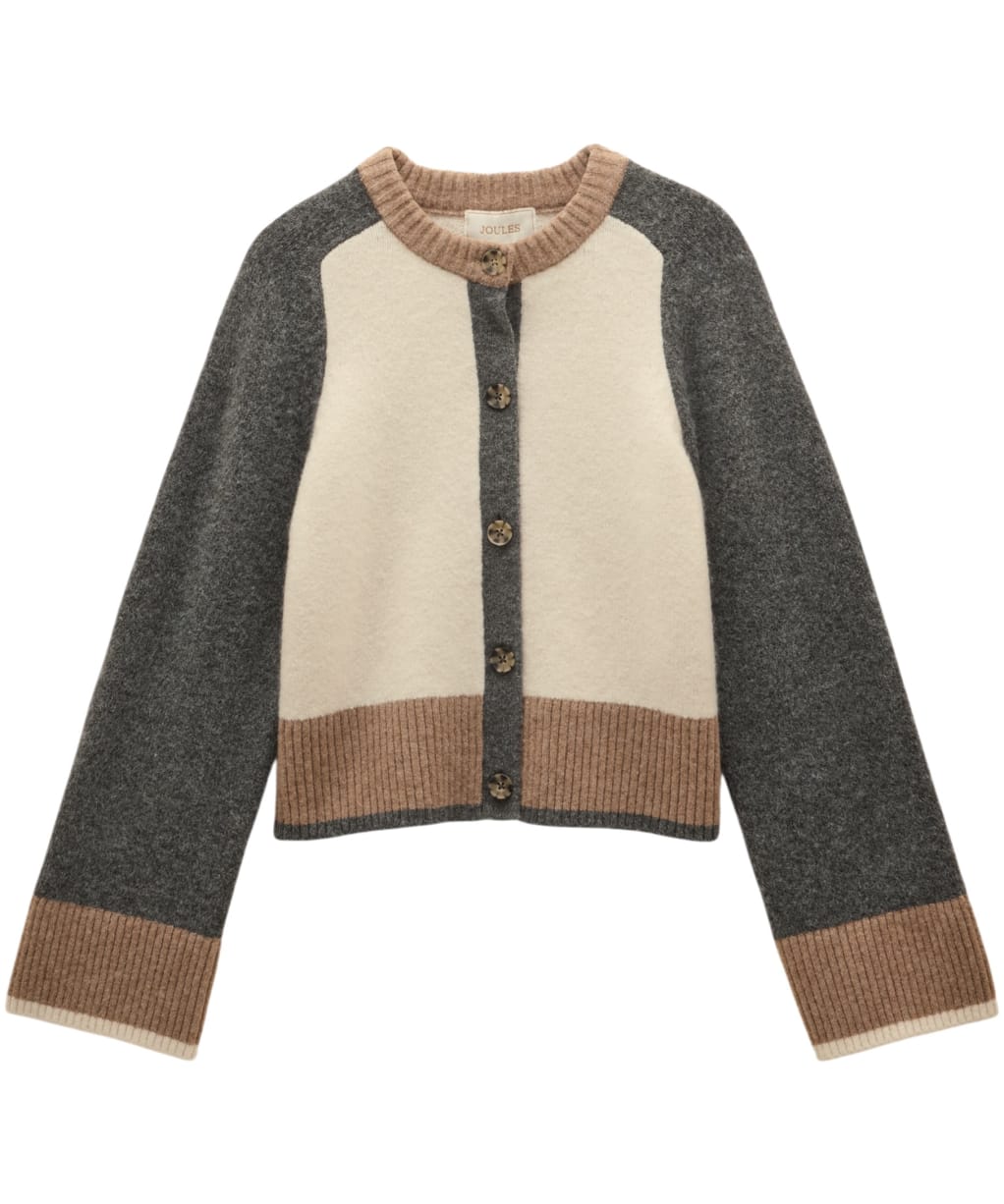 Women's Joules Nora Colourblock Cardigan - Brown
