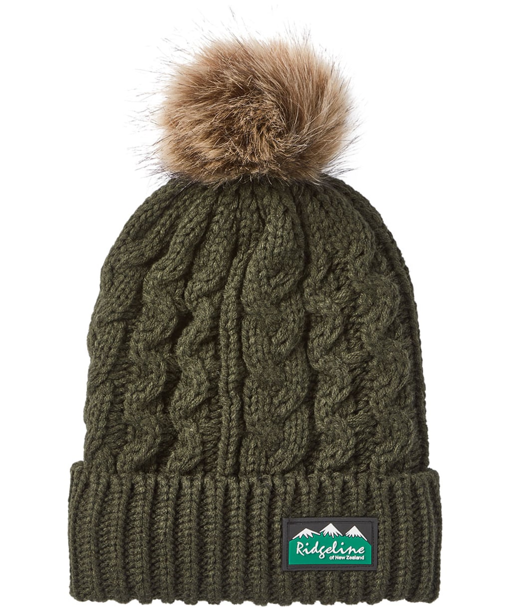 Women's Ridgeline Nordic Fleck Bobble Hat - Deep Forest