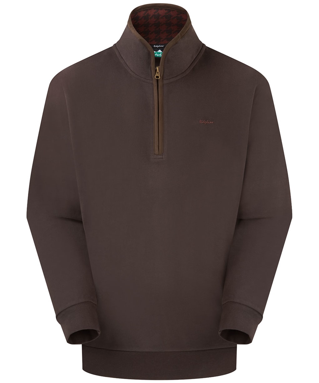 Men's Ridgeline Brancaster 1/4 Zip Top - Deep Bark