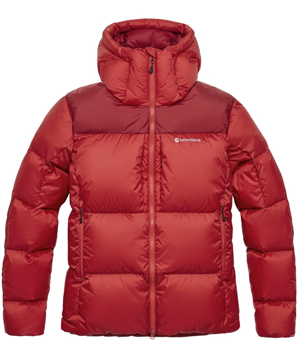 Women's Montane Glacium Hooded Down Jacket - Adrenaline Red