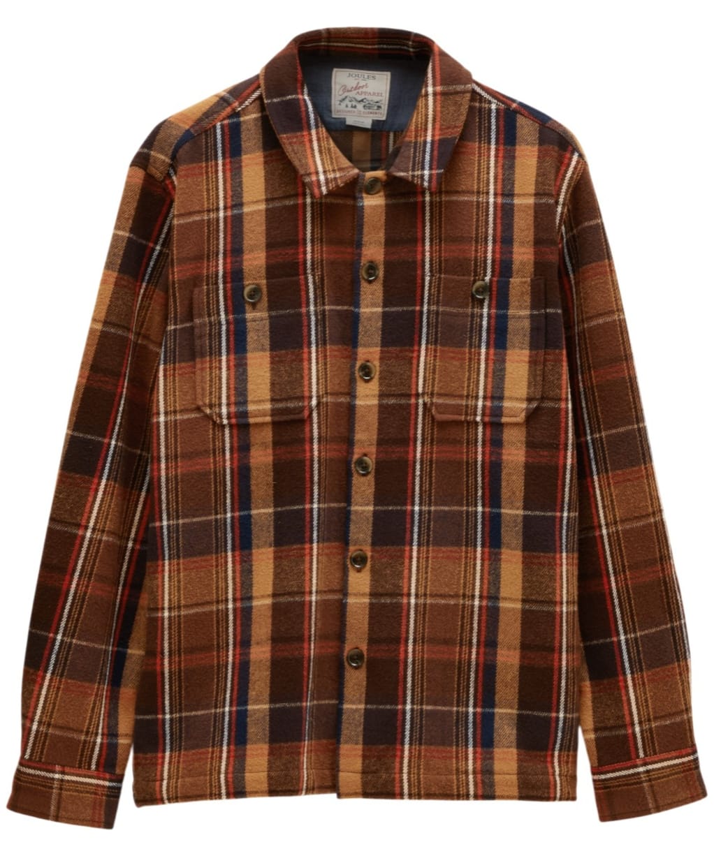 Men's Joules Flannel Overshirt - Brown