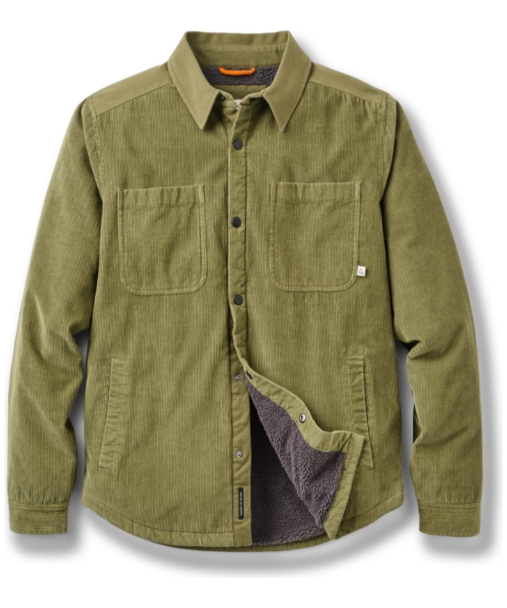  Men's Passenger Clothing Kodiak Sherpa Lined Cord Overshirt 3.0 - Khaki