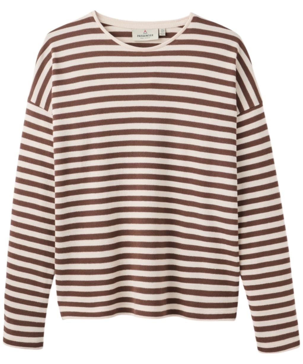 Women's Passenger Clothing Panorama Striped Long Sleeve T-Shirt - Chestnut