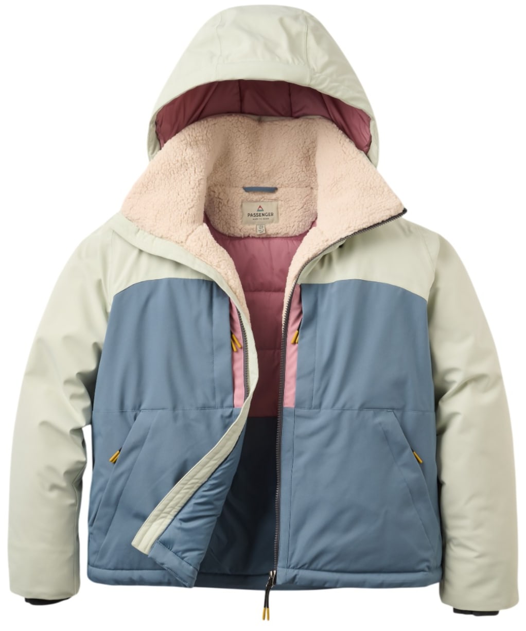 Women's Passenger Clothing Lumi Colour Block Water Resistant Jacket - Seaglass