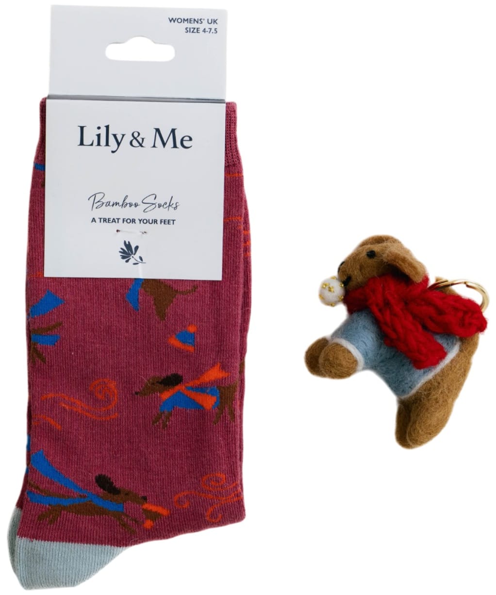 Women's Lily & Me Sock Gift Box - Windy Day Dogs
