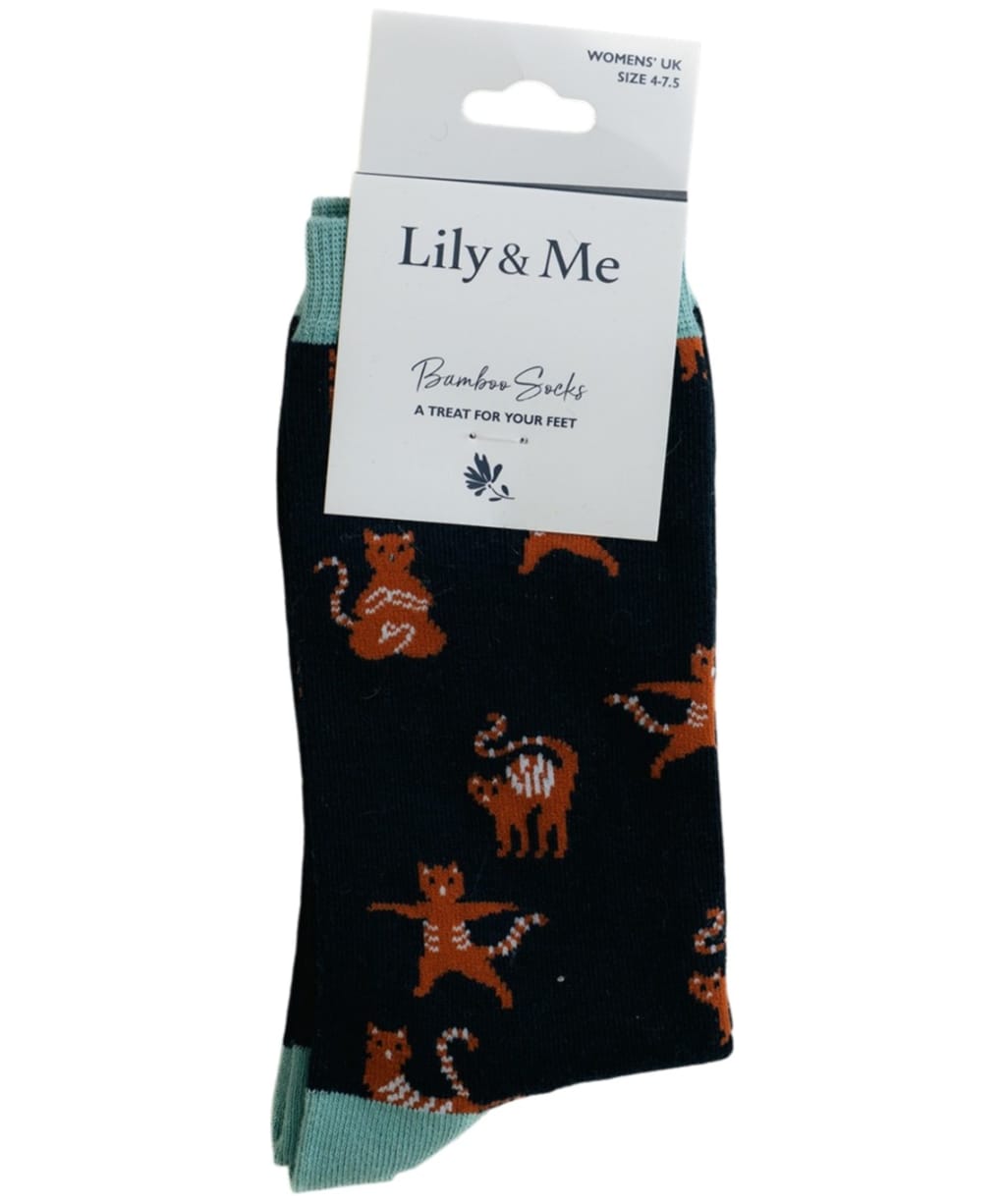 Women's Lily & Me Ankle Socks - Yoga Cats