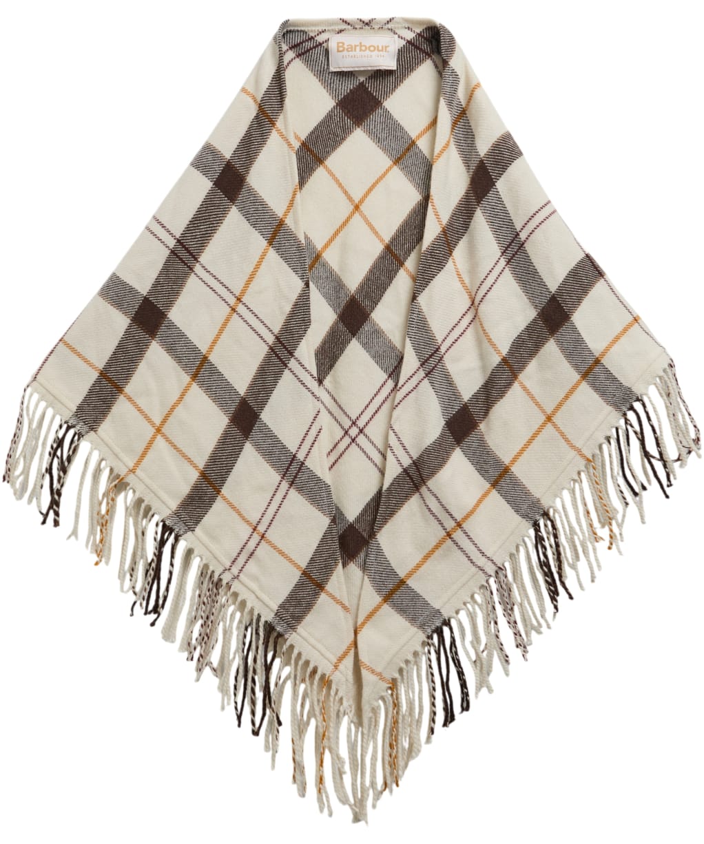 Women's Barbour Kirklees Tartan Scarf - Ecru Mute Tartan
