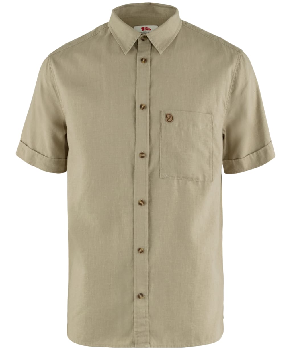 Men's Fjallraven Övik Travel Short Sleeve Shirt - Sandstone