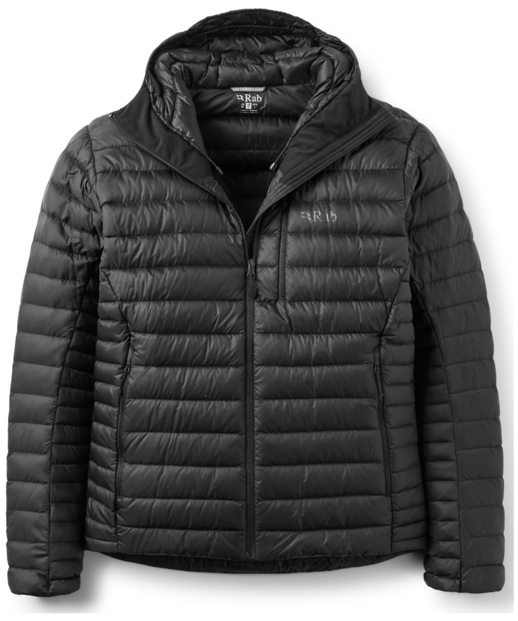 Men's Rab Microlight Alpine Down Hooded Jacket - Black
