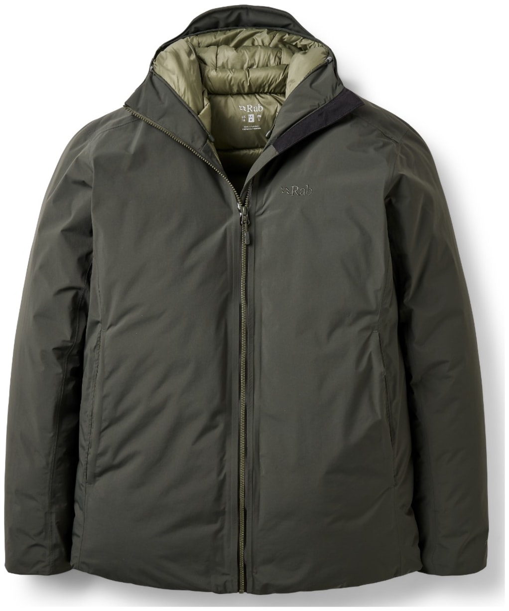 Men's Rab Valiance Waterproof Down Jacket - Dark Army