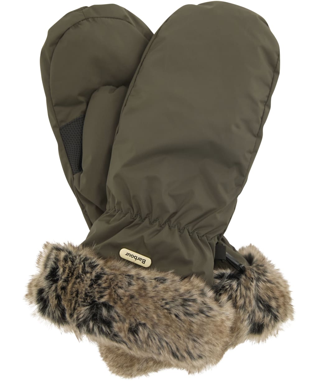 Women's Barbour Primrose Mitts - Forest