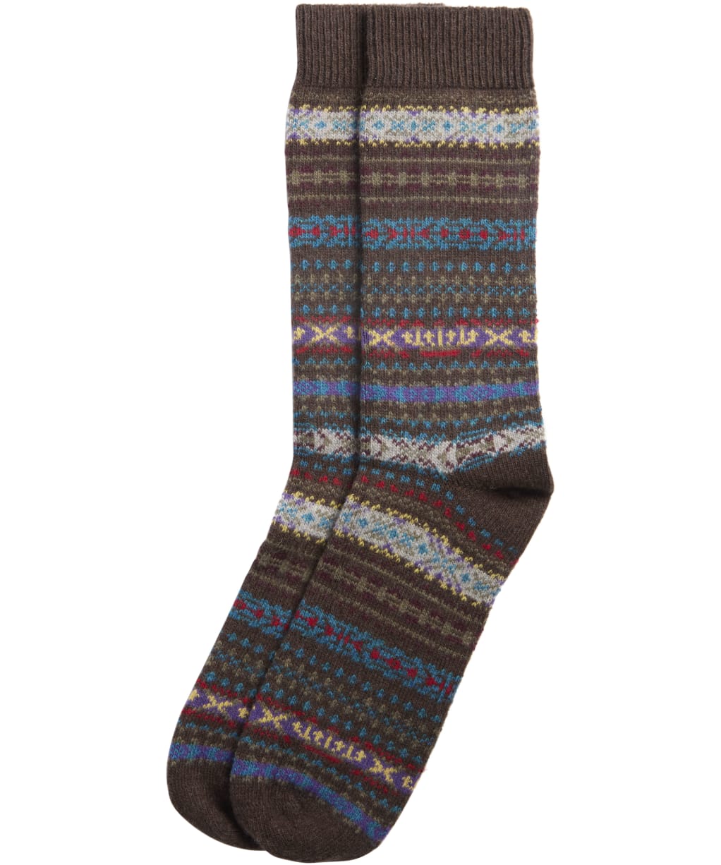Men's Barbour Boyd Socks - Chocolate Brown