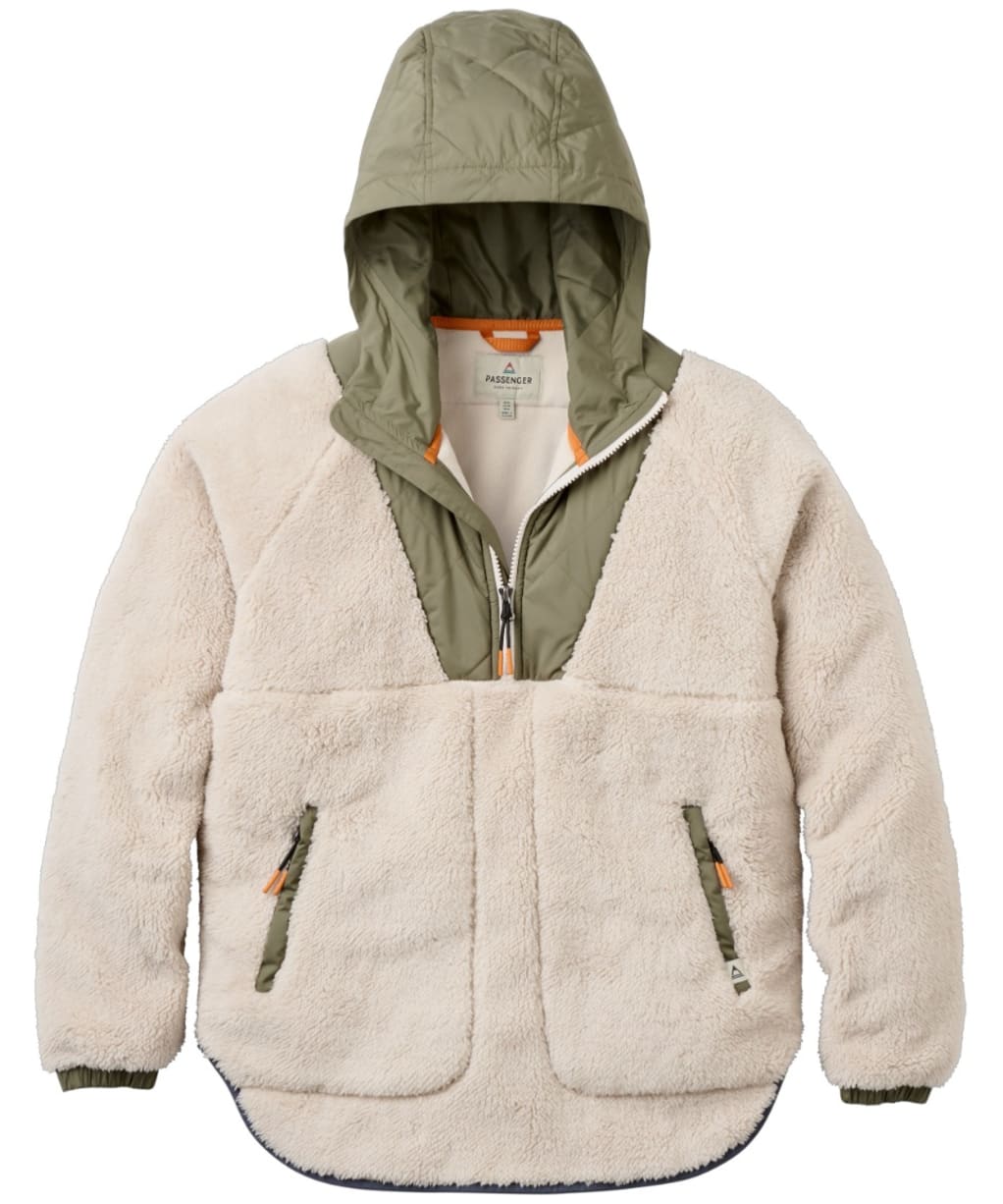 Women's Passenger Clothing Beaumont Recycled Sherpa Hooded Fleece 2.0 - Vintage White