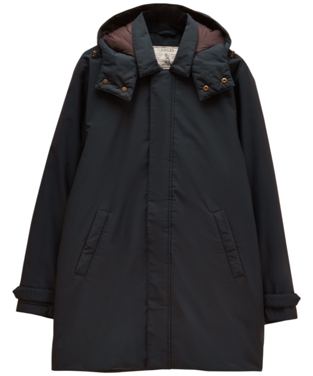  Men's Joules Clarendon Waterproof Longline Car Coat - Navy