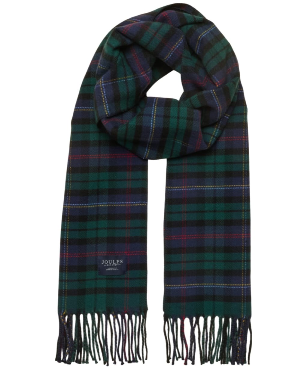 Men's Joules Langtree Checked Scarf - Navy