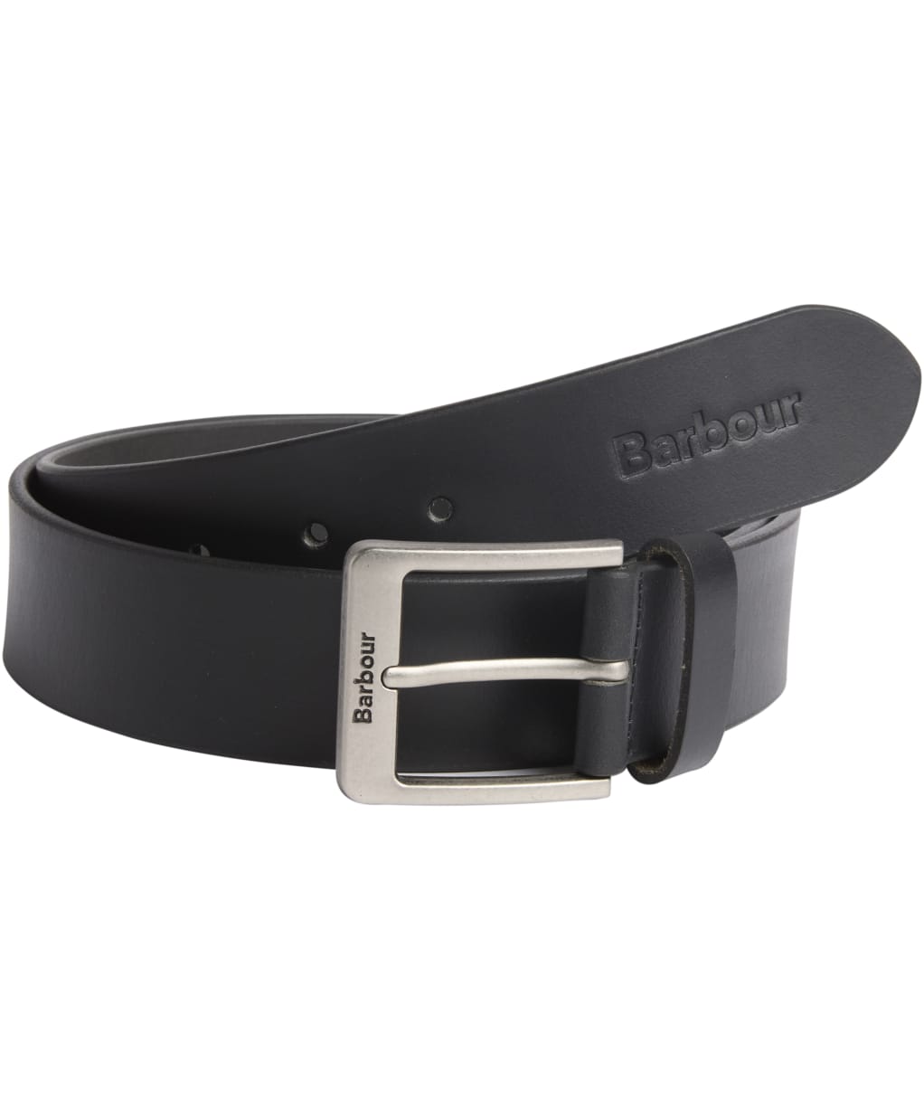 Men's Barbour Ayre Leather Belt - Black