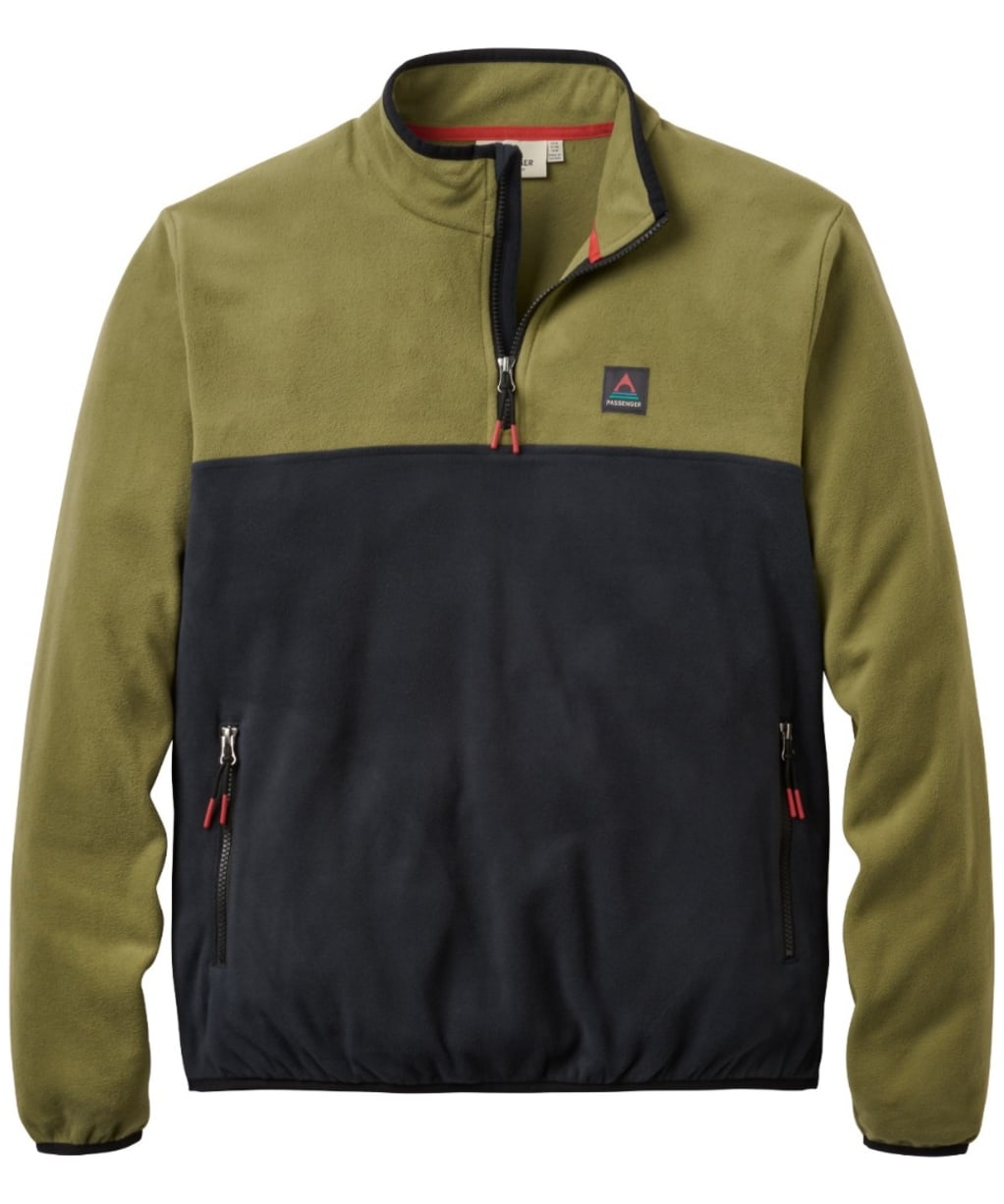 Men's Passenger Clothing Set Off Recycled Polar 1/4 Zip Fleece 2.0 - Khaki