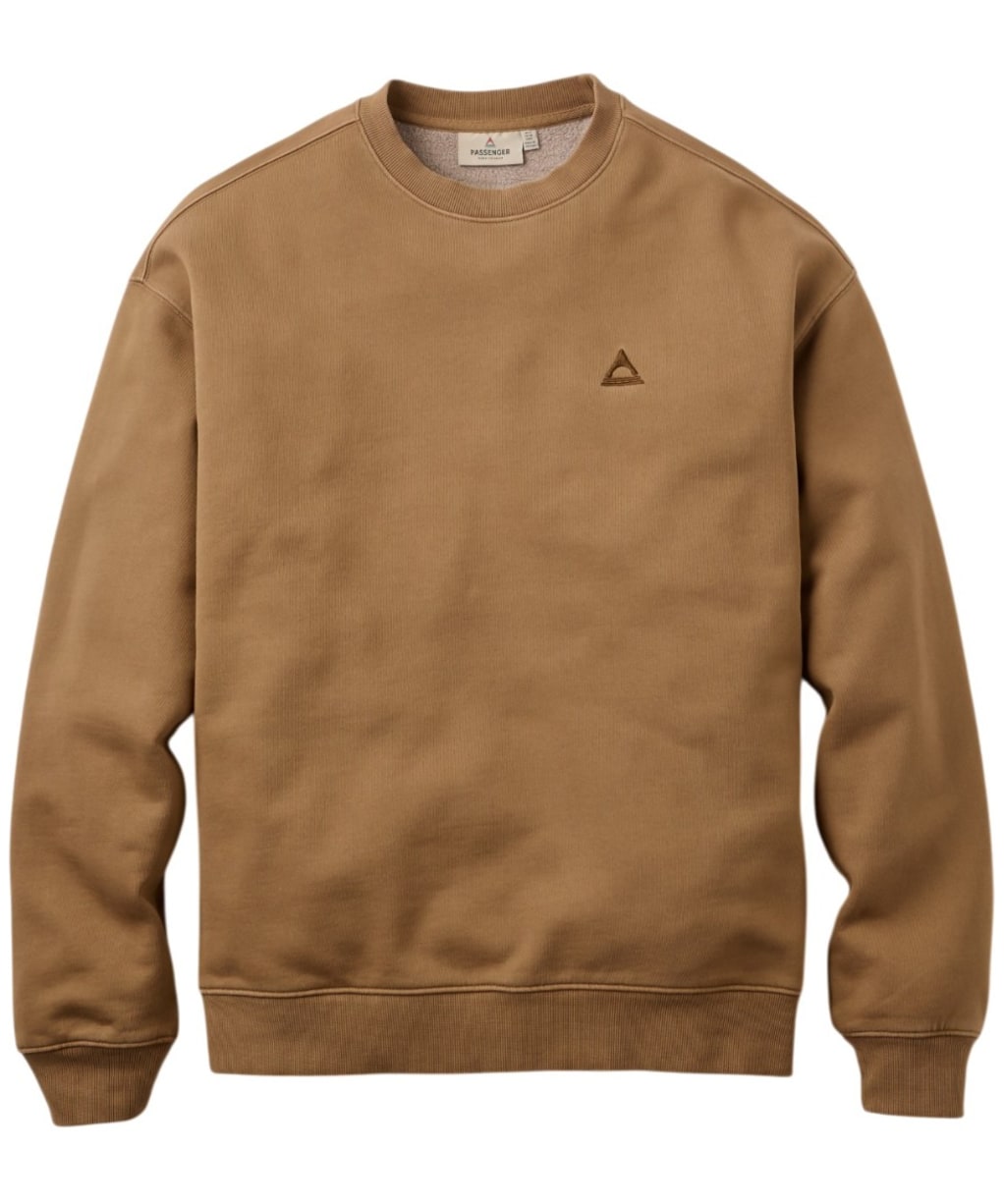  Men's Passenger Clothing Vita Organic Cotton Relaxed Fit Sweatshirt - Caramel