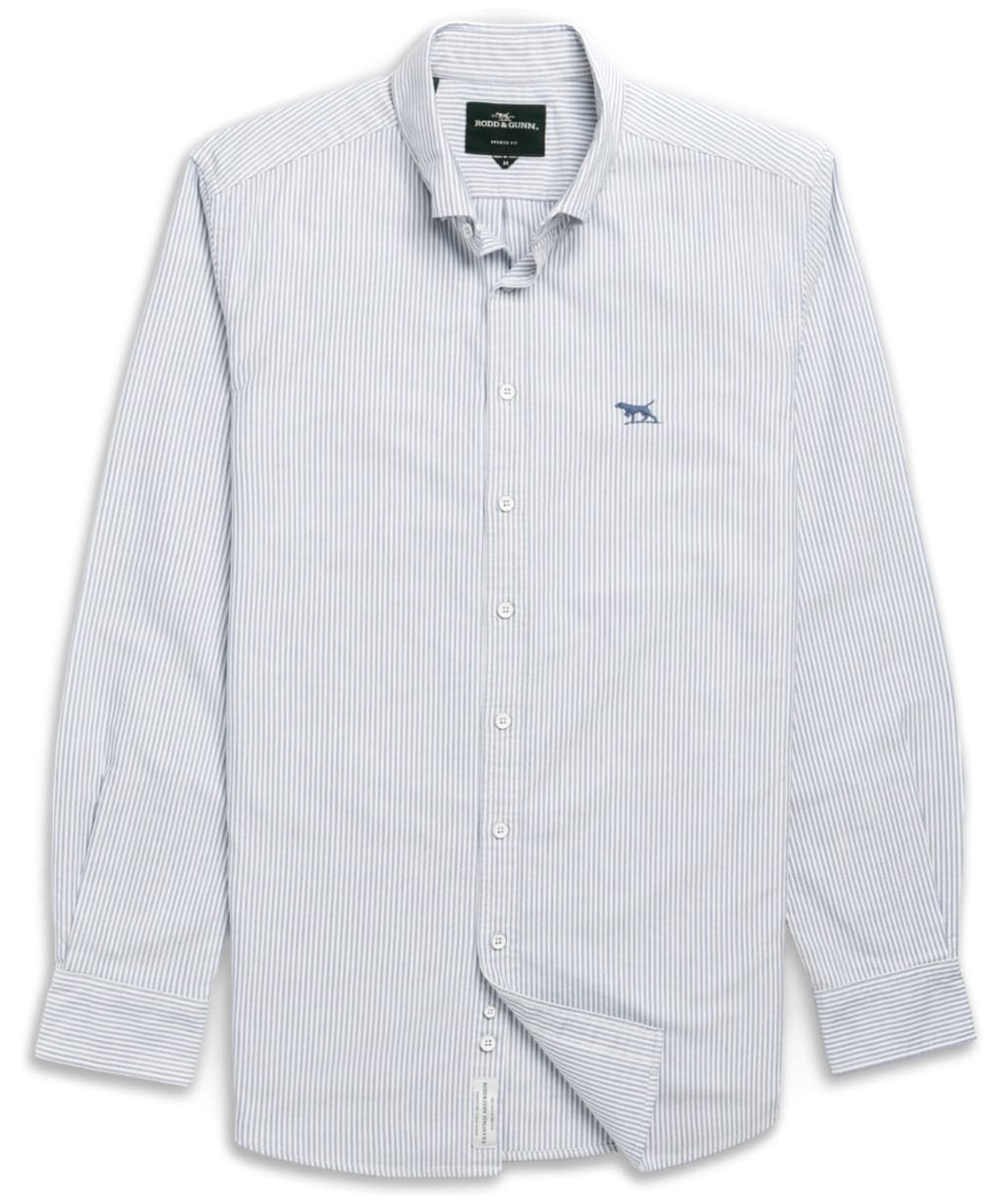 Men's Rodd & Gunn Gunn Oxford Stripe Sports Fit Shirt - French Navy