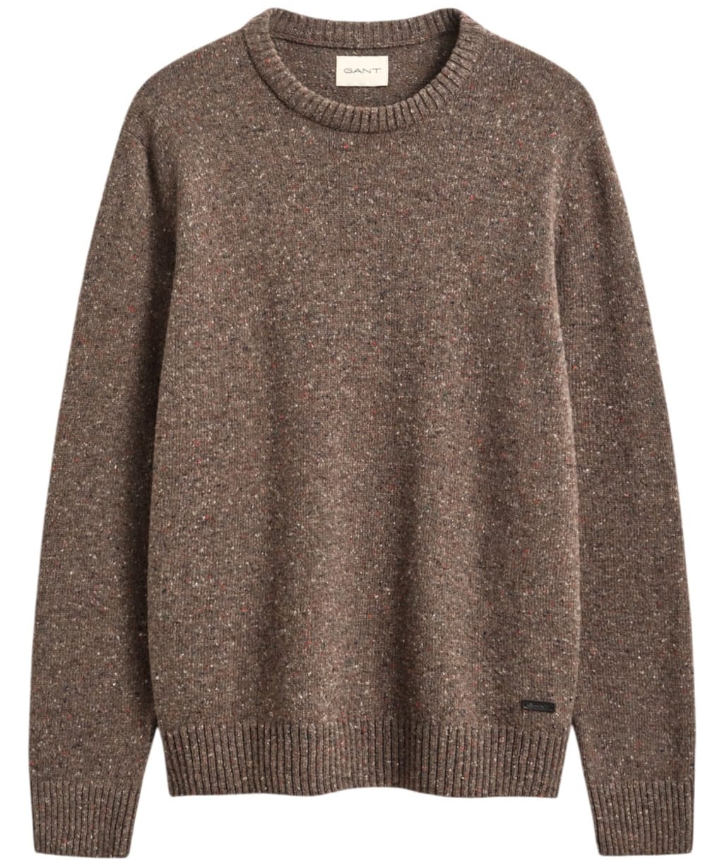  Men's GANT Wool Blend Neps Crew Neck Sweater - Faded Taupe