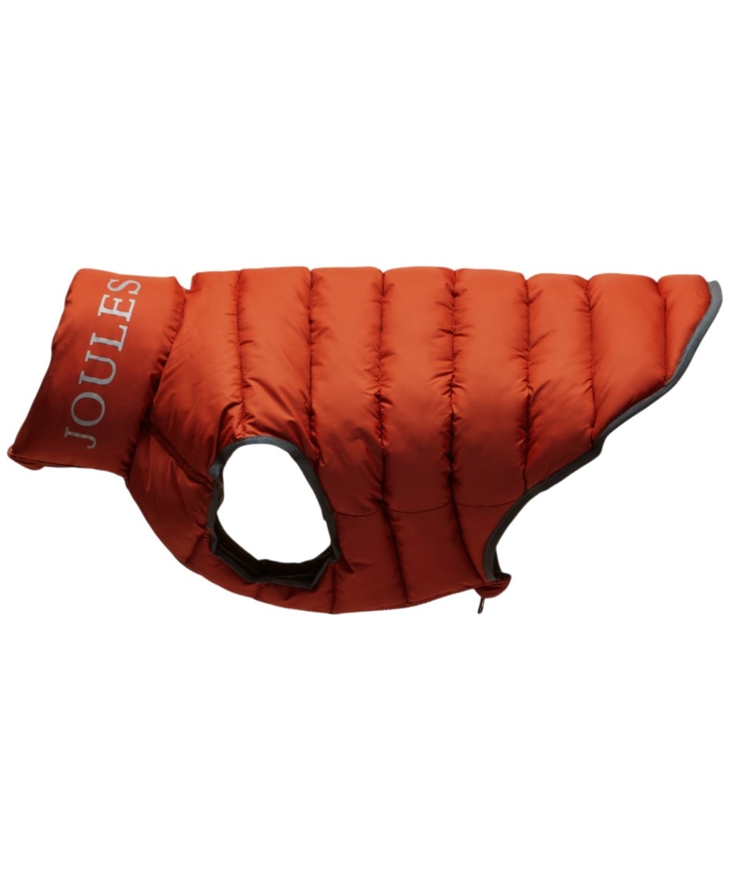 Joules Moorsdale Dog Puffer Coat - Large - Ketchup