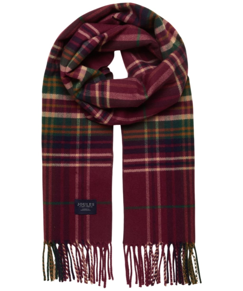 Men's Joules Langtree Checked Scarf - Red