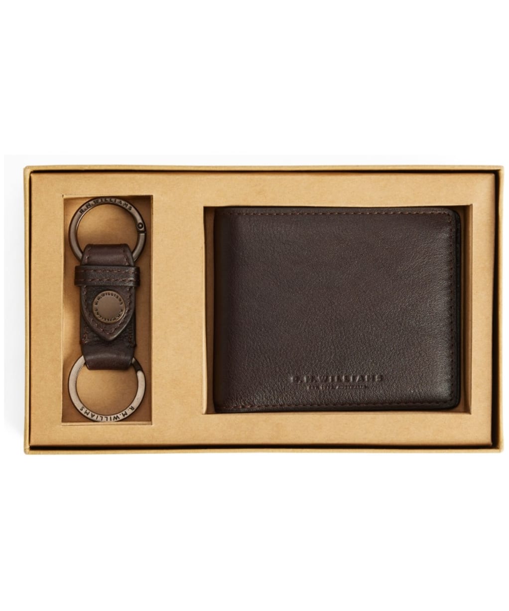 Men's R.M. Williams Wallet And Keyring Gift Set - Chestnut