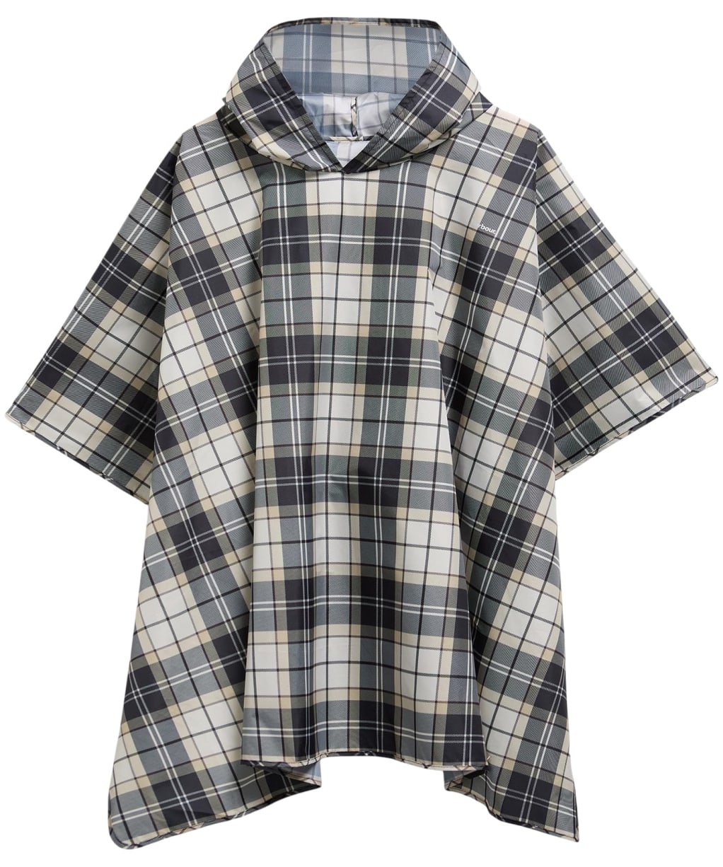  Women's Barbour Portree Tartan Poncho - Light Birchwood