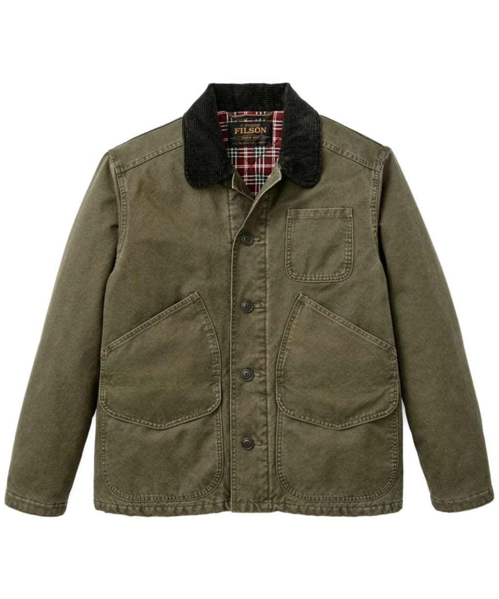 Men's Filson Insulated Canvas Outfitter Jacket - Dark Olive