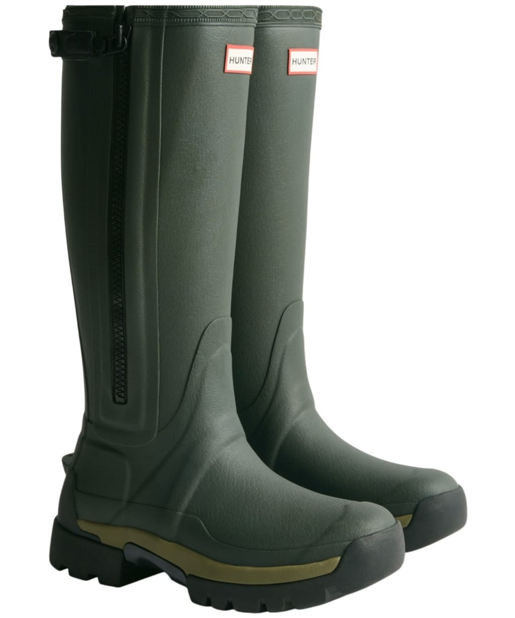 Women's Hunter Balmoral Full Zip Neoprene Lined Wellington Boots - Dark Olive