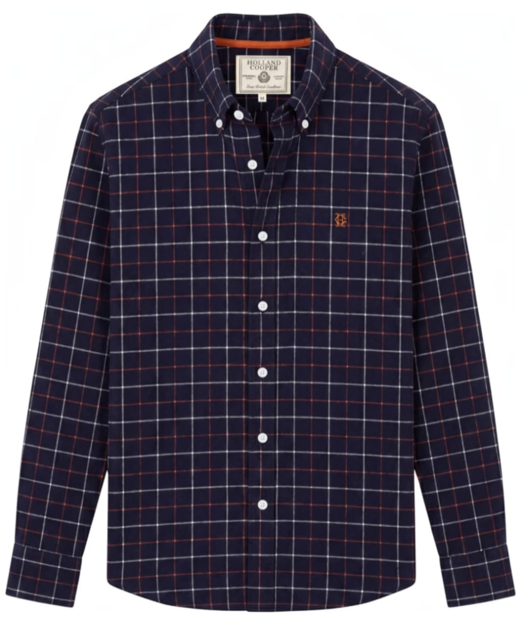 Men's Holland Cooper Classic Button Down Shirt - Copper / Navy Check