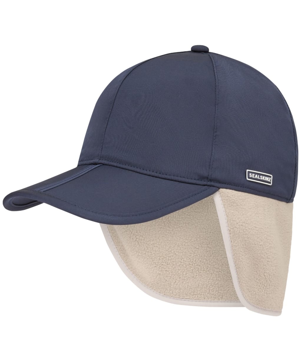 SealSkinz Cantley Waterproof Foldable Peak Cap with Ear Warmers - Navy