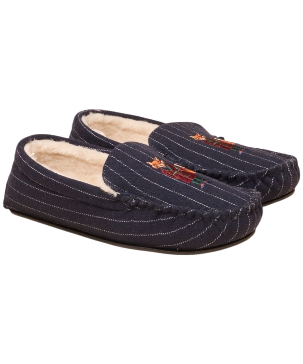 Men's Joules Moccasin Slippers - Navy Fox