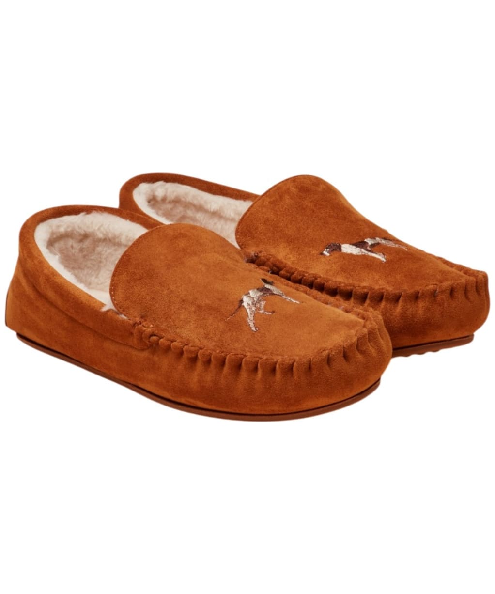 Men's Joules Moccasin Slippers - Tan Brown