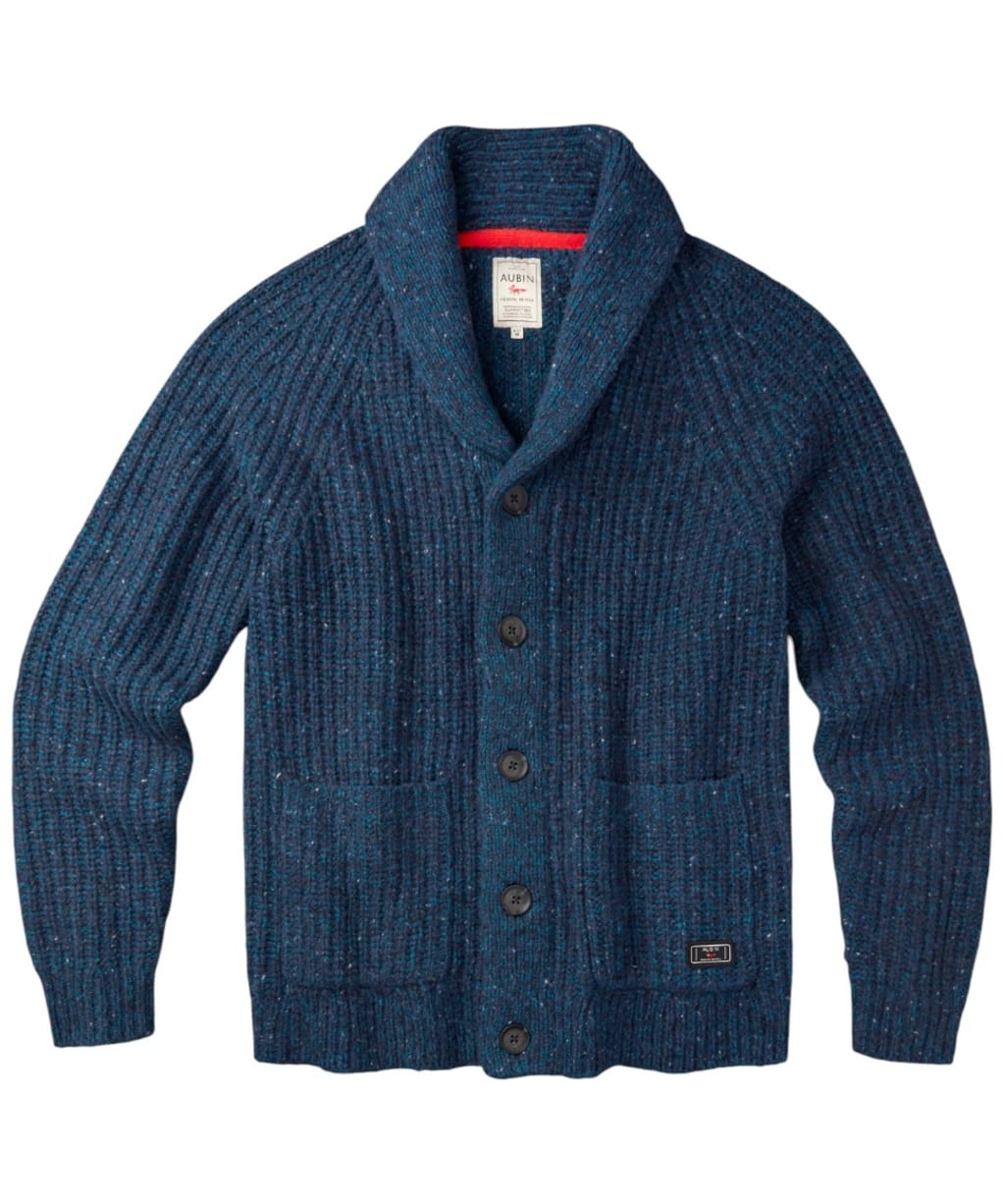 Men's Aubin Helston Twist Shawl Cardigan - Indigo